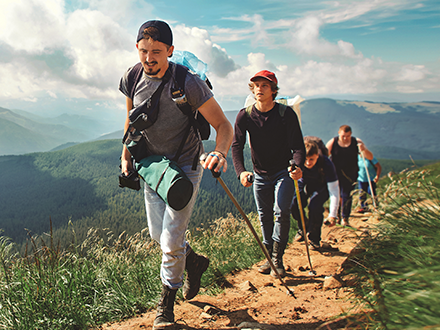 Randonnée pédestre en montagne
